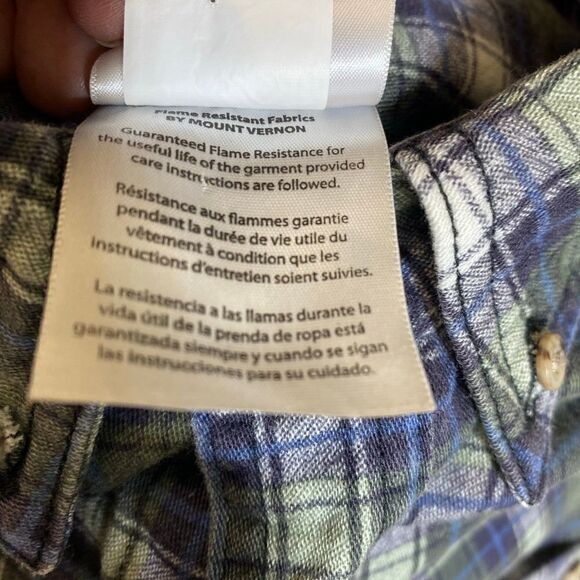 Carhartt Big & Tall Flame Resistant Classic Plaid Long Sleeve Shirt Size 2XL T - Picture 8 of 8